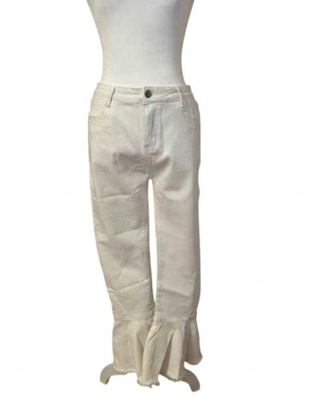 NWT Hayden Los Angeles White Flare Jeans Size Large L Boho Denim 10 - 12